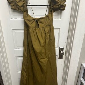 a new day Olive Green Puff Sleeve Maxi Dress